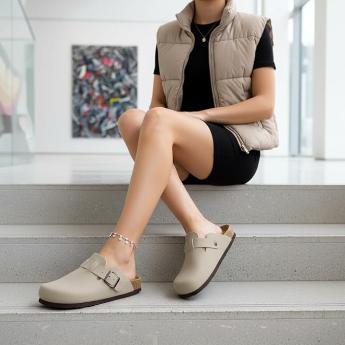 CUSHIONAIRE Hana Vegan Suede Clogs