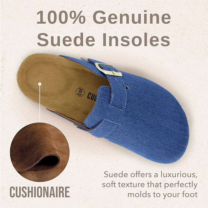 CUSHIONAIRE Hana Vegan Suede Clogs