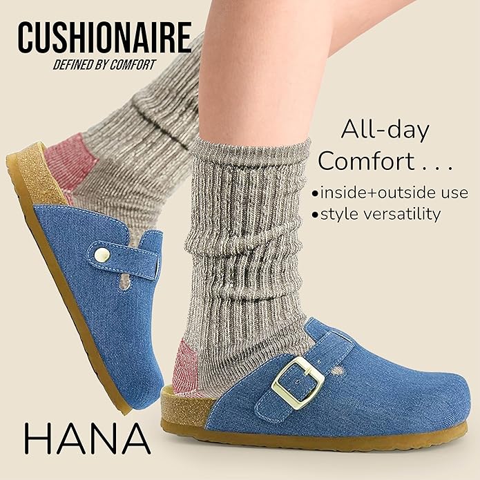 CUSHIONAIRE Hana Vegan Suede Clogs