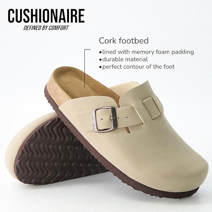 CUSHIONAIRE Hana Vegan Suede Clogs